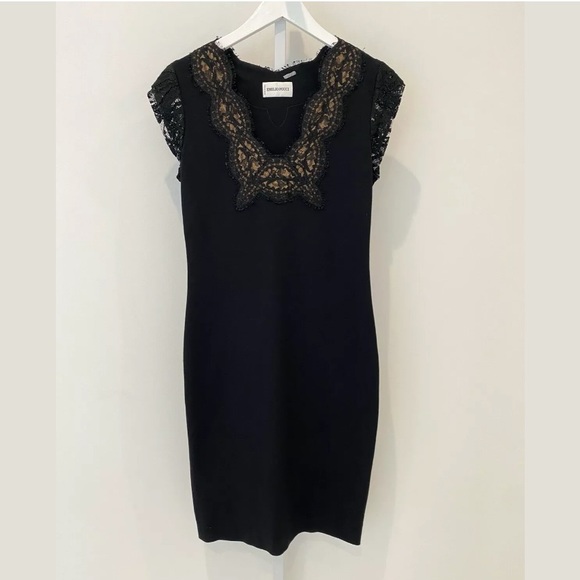 EMILIO PUCCI BLACK LACE DRESS MODEL 26RG25 SIZE IT 46 / US 12 NWOTS! - Picture 5 of 17